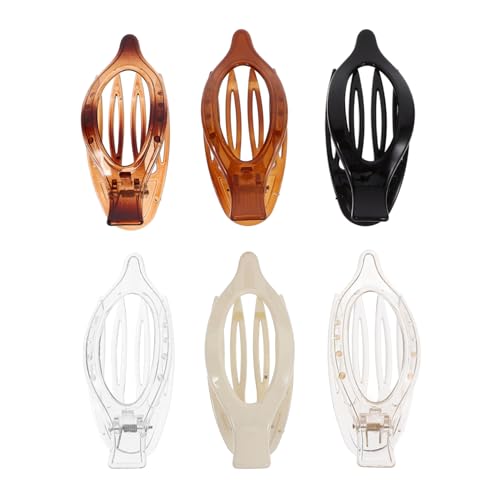 VICASKY 6stücke Haarklammern Für Frauen Große Flache Haarklammern Aus Pc-material Haarschmuck Für Feines Und Dünnes Haar Einfach Zu Tragen Und Abzunehmen Für Partys Und Alltag von VICASKY