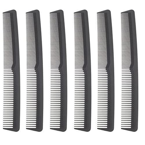 VICASKY 6 Stück Doppelzahnkämme Kunststoff Haarkämme für Männer und Fein und Grobgezahnter Friseurkamm für Haarentwirrung Antistatisch für Trockenes und Nasses Haar von VICASKY