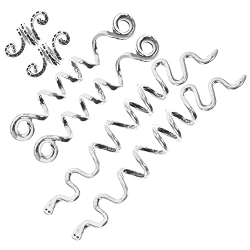 VICASKY 6 Stück Dreadlock Haarschmuck Flechtzubehör Für Frauen Und Mädchen Haarspiralen Und Manschetten Silber Für Zöpfe Und Dreadlocks Einzigartiges Haaraccessoire von VICASKY
