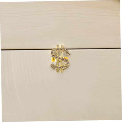 VICASKY 6 Stück Funkelnde Geldzeichen Ringe mit Strass Auffällige Hip Hop Schmuck Accessoires für Cosplay Fasching Party und Halloween Statement Bänder für Damen und Herren von VICASKY
