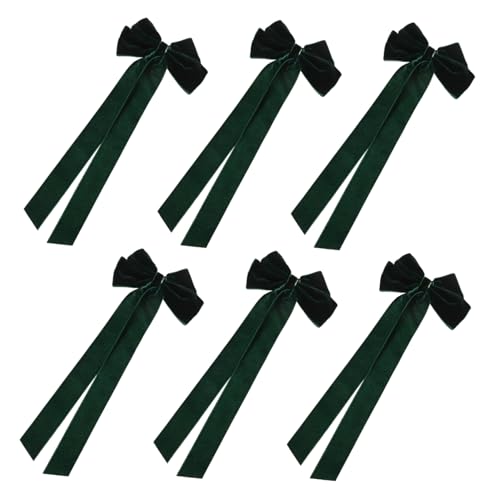 VICASKY 6stücke Haarklammern Mit Schleife Für Damen Samtschleifen-clips Zum Anklipsen Haarspangen Mit Schleife Und Langen Enden Haarspangen Mit Für Mädchen Mit Für Verschiedene von VICASKY