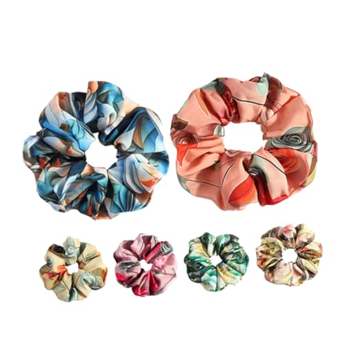 VICASKY 6 Stück Haar Accessoires Haarschmuck Für Mädchen Tropische Haarspange Haarseile Für Mädchen Strand Haargummi Verstellbares Haargummi Tuch von VICASKY