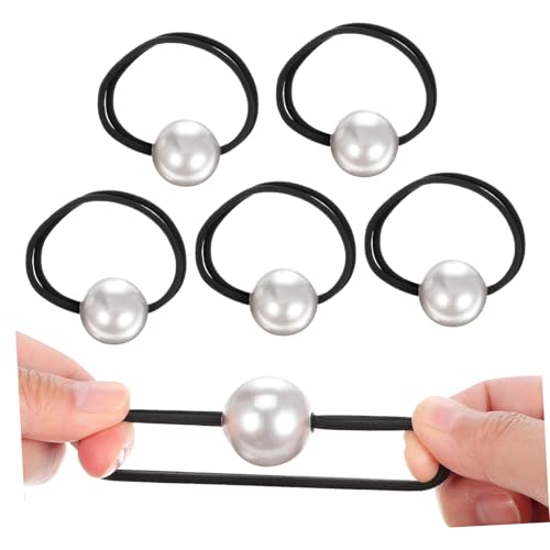 VICASKY 6stücke Haargummis Mit Perlen Dicke Haargummis Pferdeschwanzhalter Haarseile Armband Für Damen von VICASKY