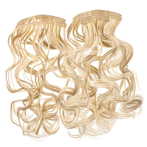 VICASKY 6 Stück Hellbraune Clip in Haarverlängerungen Wellige Haarstücke Abnehmbar Für Frauen Einfach Zu Tragen Hochtemperaturmaterial Haar Accessoires Für Erwachsene Und Teenager von VICASKY