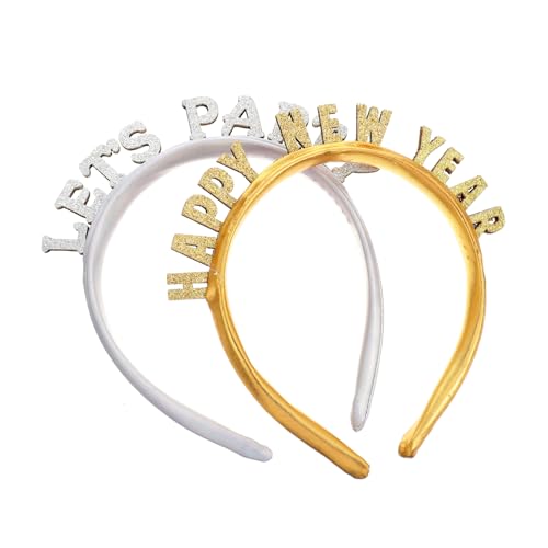 VICASKY 6 Stück Neujahrs Haarschmuck Haarband Leicht Bequem für Damen Mädchen Festival Party Stirnband mit Süßem Design für Festliche Frisuren von VICASKY