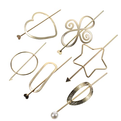 VICASKY 6 Stücke Haarstäbe aus Legierung Vintage Haarnadeln Haarknotenhalter für Frauen Dekorative Haarspangen für Dickes Haar für Festlichkeiten Wie Weihnachten und Muttertag von VICASKY