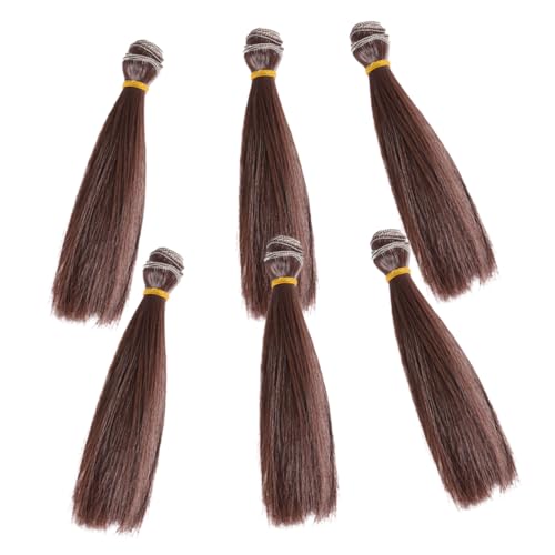 VICASKY 6 Stück Perücke Puppe Cosplay -Haarverlängerungen Haarschmuck Damen synthetische Haarverlängerungen Partyperücken farbige Faserperücken Mädchen Haarzubehör Hochtemperaturdraht von VICASKY