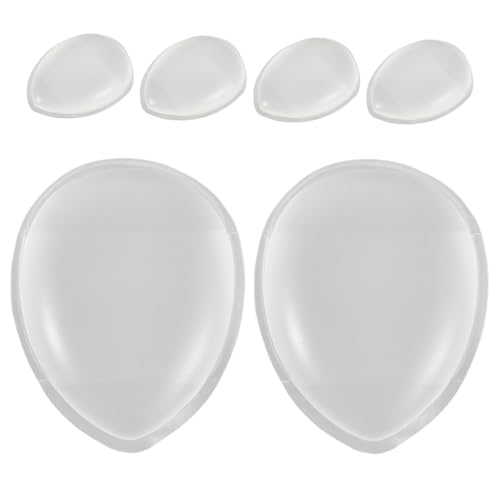 VICASKY 6 Stück Silikon Daumenquaste Kosmetik Make Up Quaste Make Up Kissen Puff Rosa Puder Zum Einreiben Der Fingerspitzen Mini Make Up Schwamm Make Up Pads von VICASKY