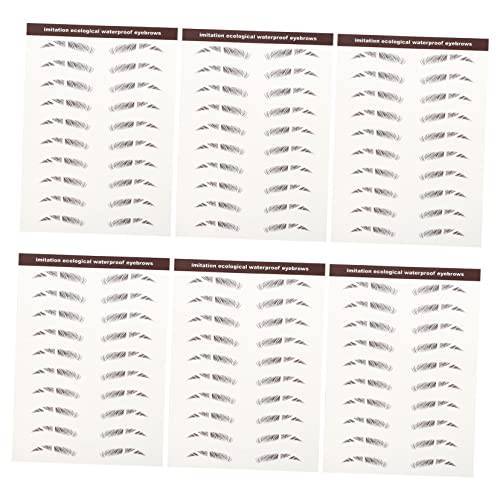 VICASKY 6 Stück Teiliges Augenbrauen Aufkleber Wasserfeste Fake Eyebrow Tattoos für Natürliche Vollere Augenbrauen Einfach Anzuwenden und Langlebig für Täglichen Gebrauch und von VICASKY