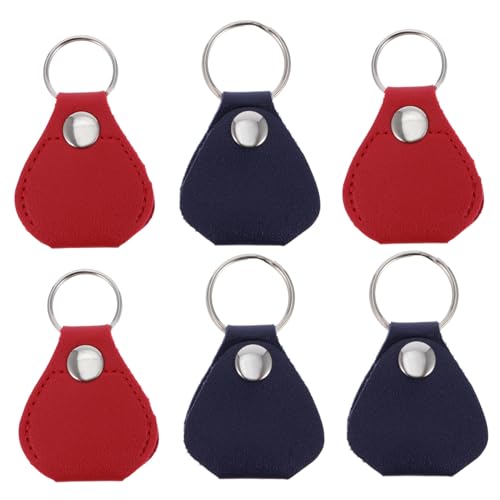 VICASKY 6 Stück Teiliges Gitarrenplektrum Schlüsselanhänger aus Leder Praktischer Organizer für Plectrums für Gitarrenliebhaber von VICASKY