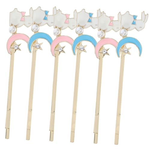 VICASKY 6 Stück Teiliges Haarspangen mit Hasenmotiv Stabile Haarklammern für Teenager Mädchen Sichere und Einfache Anwendung Niedlicher Haarschmuck für Alltag und Festtage von VICASKY