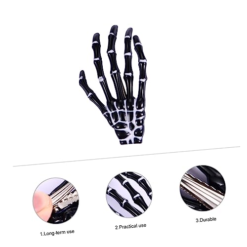 VICASKY 6 Stück Teiliges Halloween Haarschmuck Skeletthand Haarklammern Claw Clips für Mädchen Kostüm Party Haarspangen Modisch und Bequem von VICASKY