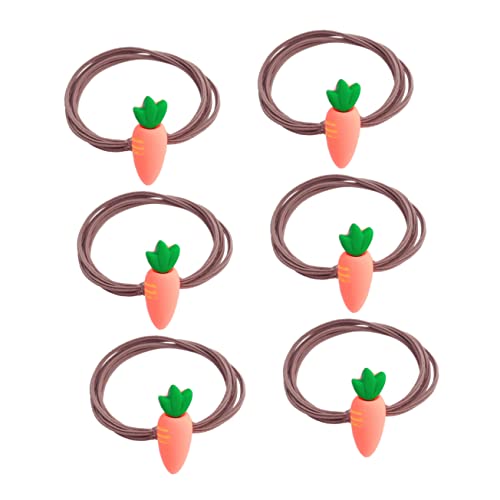 VICASKY 6 Stück Teiliges Karotten Haarband für Mädchen Elastische Haargummis Niedliches Cartoon Design für Haarschmuck VICASKY 6 Stück Teiliges Karotten Haarband für Mädchen Elastische Haargummis Niedliches Cartoon Design für Haarschmuck von VICASKY