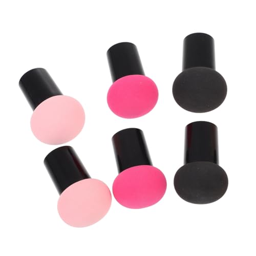 VICASKY 6 Stück Teiliges Make Up Schwämmchen Pilzform Weiche Hautfreundliche Puderquaste Trocken und Nass Verwendbar für Gesicht und Foundation Praktische Schminkwerkzeuge für Frauen und von VICASKY