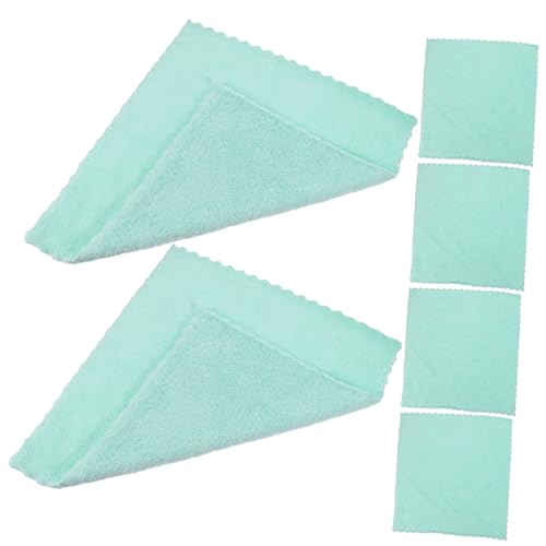 VICASKY 6 Stück Teiliges Waschbare Gesichtstücher aus Hochdichtem Korallenvlies Sanfte und Make Up Entfernung Kleine Quadratische Handtücher Hautfreundlich Wiederverwendbar für von VICASKY