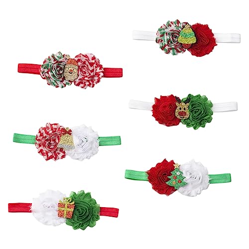 VICASKY 6 Stück Teiliges Weihnachts Stirnband für Elastisch und Bequem Bunte Designs Weihnachtlicher Haarschmuck für Junge Mädchen für Weihnachtsfeiern und Festliche Anlässe von VICASKY