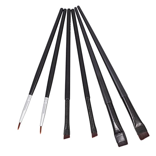 VICASKY 6 Stück Teiliges von Dünnen Flachen Eyeliner und Augenbrauen Make Up Werkzeugen Schräger Eyeliner Pinsel für Präzise Anwendung für Zuhause oder Unterwegs von VICASKY
