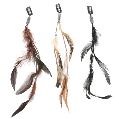 VICASKY 6 Stück Vintage Hair Patch Set haarschmuck dekorative Haarspangen Vintage Hair Clip Haardekoration Haarklammer Haarstylingzubehör Vintage Haarspangen süße Haarspangen Feder von VICASKY