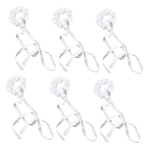 VICASKY 6stücke Haargummis Mit Schleife Aus Baumwolle Elastische Haaraccessoires Für Damen Und Mädchen Scrunchies Für Verschiedene Frisuren Und Anlässe von VICASKY