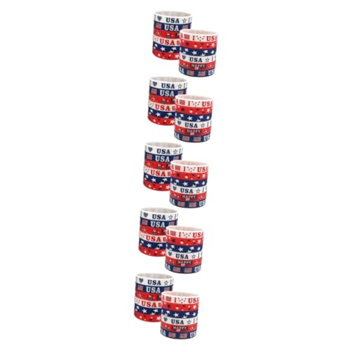 VICASKY 60 Stck. Teiliges Silikonarmband Flagge Patriotisches Partyzubehör Vielseitige Leichte Independence Day Armbänder für Männer und Frauen Bequemes Buntes Wristband VICASKY 60 Stck. Teiliges Silikonarmband Flagge Patriotisches Partyzubehör Vielseitige Leichte Independence Day Armbänder für Männer und Frauen Bequemes Buntes Wristband von VICASKY