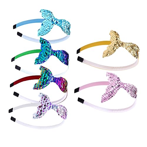 VICASKY 6stücke Meerjungfrau- Stirnband Junge Mädchen Haarreif Für Mädchen Party Haarschmuck Cosplay Kopfschmuck Aus Hochwertigem Material von VICASKY