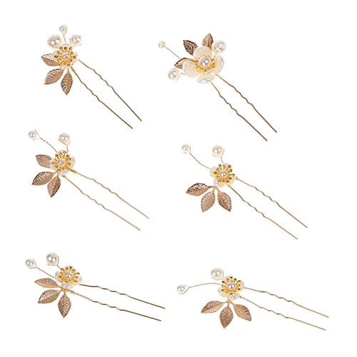 VICASKY 6Stücke Teiliges Retro Blumen Haarnadeln für Damen Eleganter Haarschmuck für Hochzeiten Partys und Alltag aus Langlebiger mit Floralem Design von VICASKY