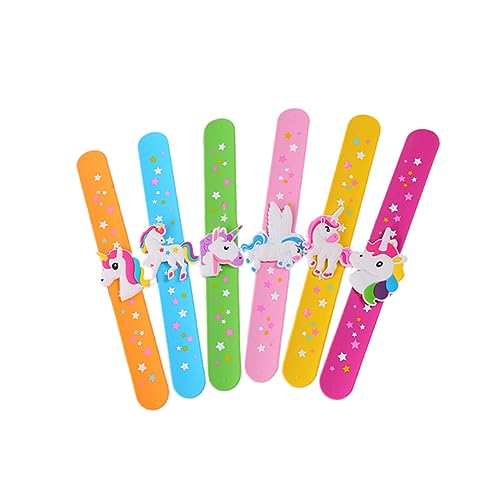 VICASKY 6er Set Einhorn Slap Armbänder Bunte Slap Bands Für Party Accessoires Mitgebsel Für Kindergeburtstage Zufällige Farben Und Designs VICASKY 6er Set Einhorn Slap Armbänder Bunte Slap Bands Für Party Accessoires Mitgebsel Für Kindergeburtstage Zufällige Farben Und Designs von VICASKY