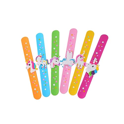 VICASKY 6er Set Einhorn Slap Armbänder Bunte Slap Bands Für Party Und Mitgebsel Für Geburtstagsfeiern Zufällige Farben VICASKY 6er Set Einhorn Slap Armbänder Bunte Slap Bands Für Party Und Mitgebsel Für Geburtstagsfeiern Zufällige Farben von VICASKY