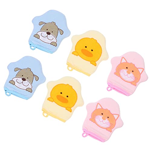 VICASKY 6stücke Badehandschuhe Für Junge Mädchen Und Junge Mädchen Duschhandschuhe Zum Baden Mit Cartoon-design Saugfähig Für Reichlichen Schaum Leicht Zu Greifen Für Eltern Für Sanftes Re von VICASKY