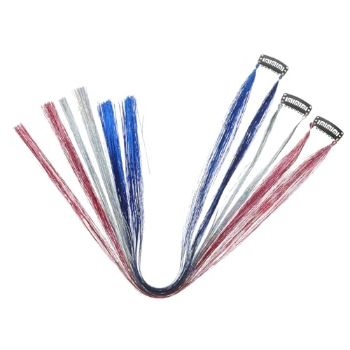 VICASKY 6stücke Haarlametta Glitzer-haarlametta Haarglitzer Haarspannset Lametta-haar Glitzer-flechthaar Für Frauen Und Mädchen von VICASKY