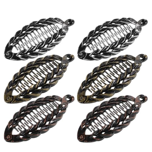 VICASKY 6stücke Kopfschmuck Für Frauen Bananen-haarspange Pferdeschwanz-haarspange Haarschmuck Für Frauen Bananen-haarspangen Für Dickes Haar Vintage-haarschmuck Haarspangen Für Vintage-ha von VICASKY