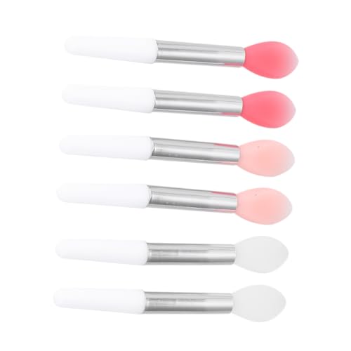 VICASKY 6stücke Silikon Lippenbürsten Makeup-tool Für Lipgloss Und Lippenstift Transparent Fleischfarben Watermelon- Für Damen Reisen von VICASKY