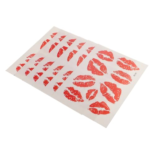VICASKY 6stücke Wasserdichte Lippenmuster Temporäre Tattoos Für Körperdekoration Hautfreundliche Aufkleber Für Gesicht Körper Und Mehr Für Partys Und Events von VICASKY