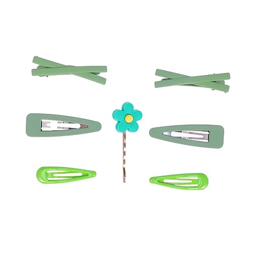 VICASKY 7stücke Grüne Blumen-haarnadeln Haarspangen Mit Druckknopf Alligator-haarspange Süße Haarnadel-haarspange Für Mädchen Und Frauen Aus Strapazierfähigem Kunststoff von VICASKY