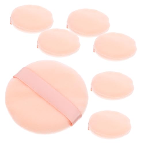 VICASKY 7 Stück Doppelseitige Make up Schwämme Für Nass Und Trockengebrauch Wasserabsorbierend Hautfreundlich Für Flüssigkeit Und Puder Für Frauen Und Babys Rund Beige von VICASKY
