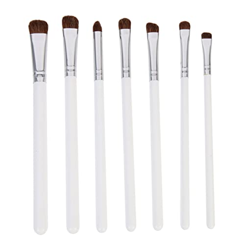 VICASKY 7 Stück Lidschatten-Pinsel-Set Gesicht Professional machen Puder-Make-up-Pinsel Mischung Mischpinsel für Make-up Lidschattenpinsel für Make-up Aluminiumrohr Weiß von VICASKY