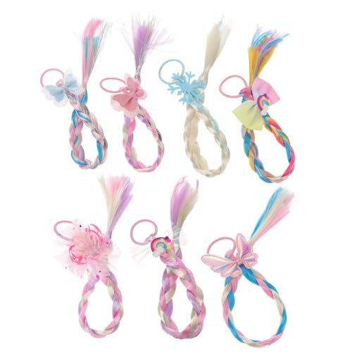 VICASKY 7 Stück Teiliges Bunte Geflochtene Haarverlängerungen für Mädchen mit Gummibändern Vielseitiger Haarschmuck für Partys Geburtstage und Festliche Anlässe Einfach zu Stylen und VICASKY 7 Stück Teiliges Bunte Geflochtene Haarverlängerungen für Mädchen mit Gummibändern Vielseitiger Haarschmuck für Partys Geburtstage und Festliche Anlässe Einfach zu Stylen und von VICASKY