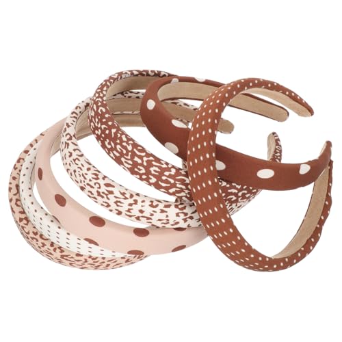 VICASKY 7 Teiliges Stirnband Haargummis Einfaches Haarband Mädchen Haarband Heimgebrauch Haarbindezubehör Gepunktetes Muster Haarreifen Haarbinde Haarband Mädchen Haarschmuck von VICASKY