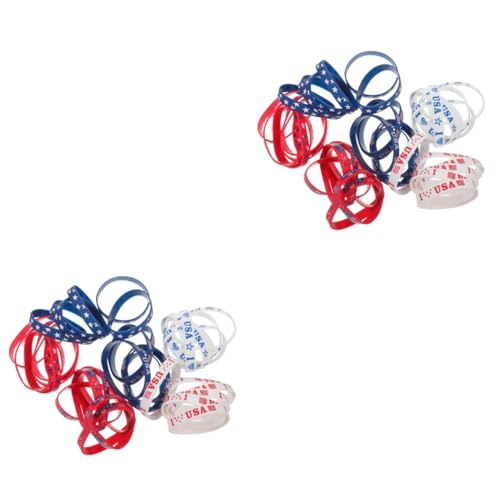 VICASKY 72 Stck. Teiliges Silikon Armband Independence Day Party Zubehör Elastisch Langlebig Patriotisch Gemischt Stil für Feier Zeremonie und Festival VICASKY 72 Stck. Teiliges Silikon Armband Independence Day Party Zubehör Elastisch Langlebig Patriotisch Gemischt Stil für Feier Zeremonie und Festival von VICASKY