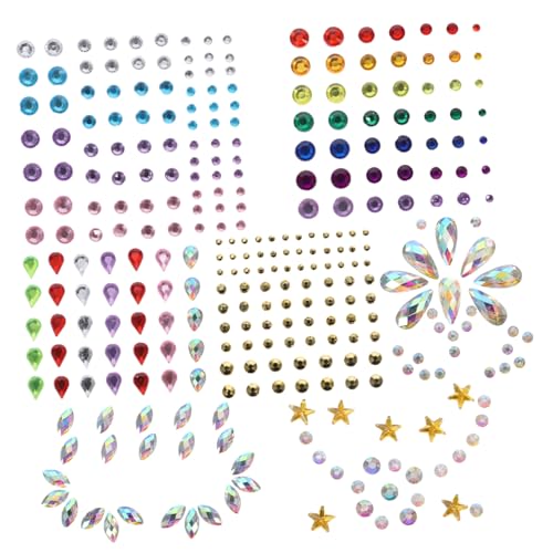 VICASKY 7sätze Gesichtssteine Zum Aufkleben Gesichtsstrasssteine Körpersteine Körperjuwelen Gesichtssteine Körperstrasssteine Körperschmuck-aufkleber Festival-accessoires Aus Acryl von VICASKY