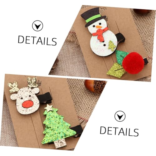 VICASKY 8 Sätze Teiliges Weihnachts Haarschmuck mit Niedlichen Haarspangen in Klassischen Mustern Bunte Haarklammern für Mädchen und Frauen Festlicher Haarschmuck für Weihnachtsfeiern und von VICASKY