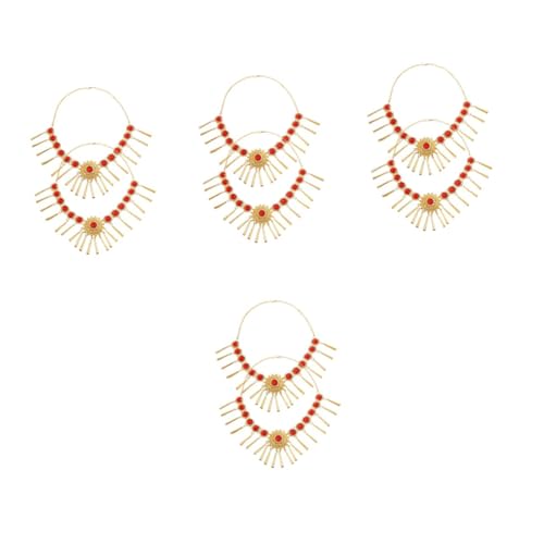 VICASKY 8 Stck. Leichte Funkelnde Head Chain mit Strasssteinen Zweiteiliges Dekorativer Haarschmuck für Damen Vielseitig als Kopf oder Halskette für Bauchtanz Kostümpartys und Boho Looks von VICASKY