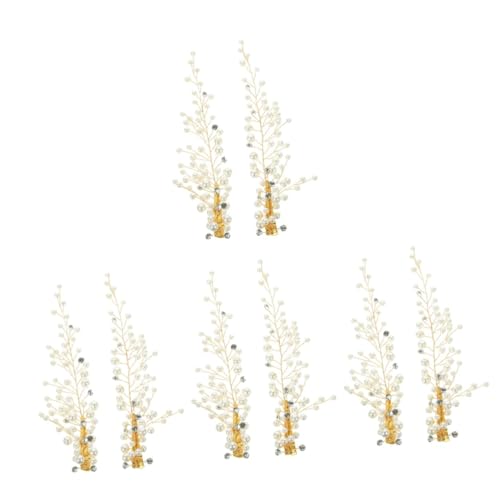 VICASKY 8 Stck. Perlen Strass Braut Haarschmuck Hochzeits Haarklammern Damen Kopfschmuck Elegant Leicht für Braut und Hochzeit VICASKY 8 Stck. Perlen Strass Braut Haarschmuck Hochzeits Haarklammern Damen Kopfschmuck Elegant Leicht für Braut und Hochzeit von VICASKY