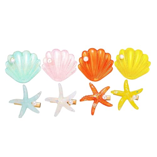 VICASKY 8 Stück Haarspangen-Set Muschel Clips Perle Karikatur Gast Party haarschmuck Meerjungfrau-Haarspange Haarzubehör für Mädchen -Haarspangen süße Seesternhaarklammern Harz VICASKY 8 Stück Haarspangen-Set Muschel Clips Perle Karikatur Gast Party haarschmuck Meerjungfrau-Haarspange Haarzubehör für Mädchen -Haarspangen süße Seesternhaarklammern Harz von VICASKY