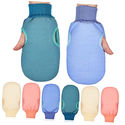 VICASKY 8 Stück Peelinghandschuhe Duschhandschuhe für Körperpeeling Hautreinigung für Damen und Herren mit Massageeffekt von VICASKY