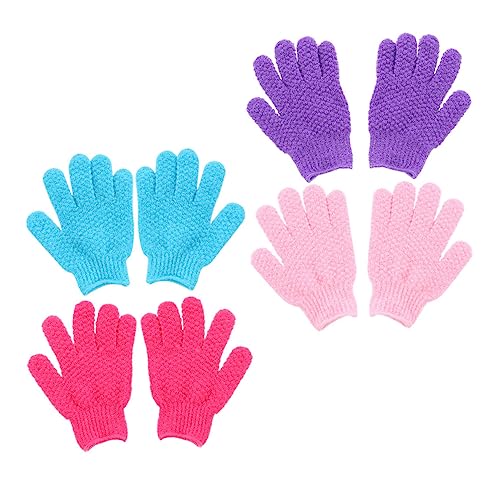 VICASKY Peeling Handschuhe 8 Stück für Körper Gesicht Wiederverwendbar Exfolierende Fäustlinge für Abgestorbene Haut Strapazierfähiges Material für Männer und Frauen von VICASKY