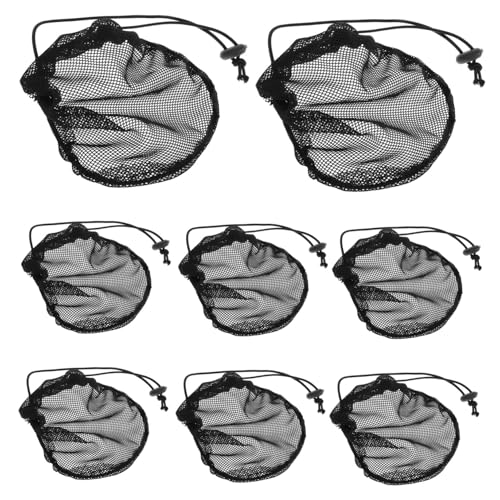 VICASKY 8 Stück Shiba.com Accessoires Styling geformt Zubehör Haarnetze Haaröcke kahl lockig groß perücke Mesh-Hüte Maschenkappe Haarwickel Haarschutzschild Stoff Black von VICASKY