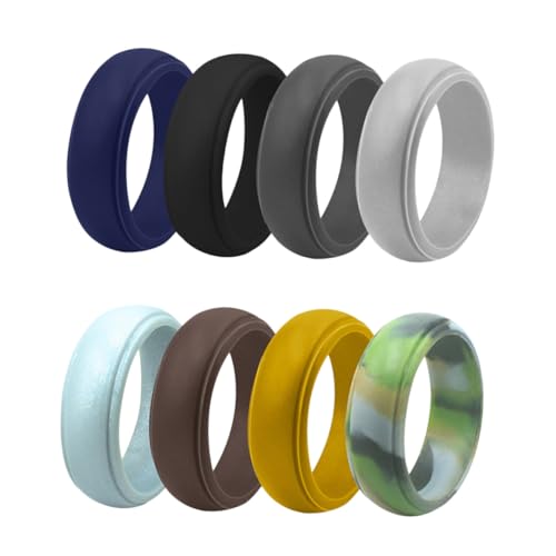 VICASKY 8 Stück Teiliges Bunter Silikonringe Ergonomisch Flexibel für Herren Outdoor sport Angenehm Weich bei Geschwollenen Fingern Modisches Geschenk für Geburtstag Valentinstag VICASKY 8 Stück Teiliges Bunter Silikonringe Ergonomisch Flexibel für Herren Outdoor sport Angenehm Weich bei Geschwollenen Fingern Modisches Geschenk für Geburtstag Valentinstag von VICASKY