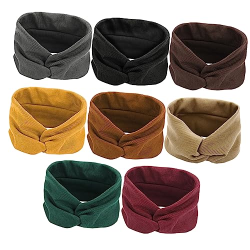 VICASKY 8 Stück Teiliges Elastische Haarbänder für Sport und Freizeit Atmungsaktive und Bequeme Stirnbänder Vielseitige Haarschmuck für Damen und Herren für Yoga und Fitness von VICASKY