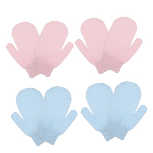 VICASKY 8 Stück badetuch handschuhe Körper Fausthandschuh schrubben waschen für Hauthandschuhwäscher Badehaut-Reinigungshandschuhe Peeling-Badehandschuhe Duschhandschuh Nylon von VICASKY